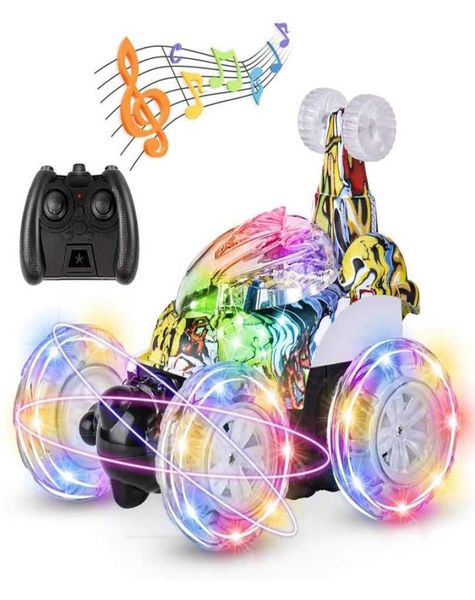 Roclub Graffiti télécommande voiture RC cascadeur benne s avec 360 roulant danse 24Ghz jouet pour enfants garçons filles 2110274509686