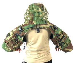 Fondation de costume ghillie rocotactique en tissu ripstop camouflage tactique de tireur d'élite de vipère cagoule cp multicamwoodland1381302