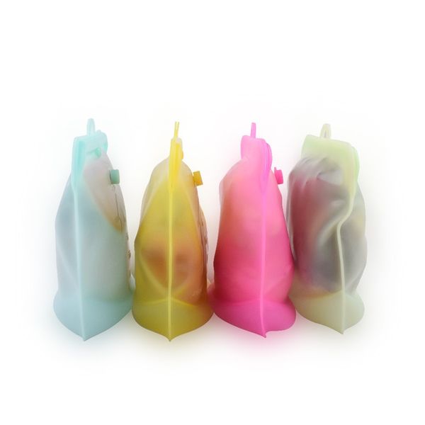 Rod gratuit avec pointeur de date sac en plastique de silicone de qualité alimentaire emballage alimentaire sac de stockage de sac auto-scellant KKB6960
