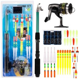 Hengel Reel Combo Vissen Rollen Telescopische Full Sea Boot Accessoires voor Jeugd Volwassenen Beginner Zoutwater Zoetwater 221111