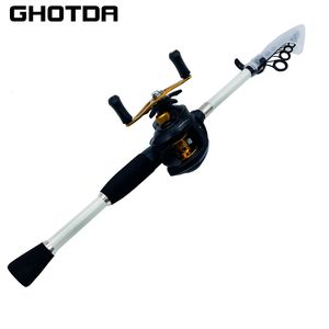 Rod Reel Combo GDA Fishing Set CastingSpinning Rod and Reel Combo Portable Ultralight Travel Boat Rod Single RodSet Strong Fishing Kit 230619