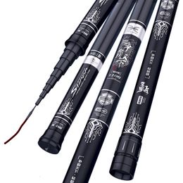 Rod Reel Combo JS Canne à pêche ultralégère en carbone télescopique haut de gamme 7 8 9 10 11 12 13 14 15 16 mètres de long avec deux pointes 230609