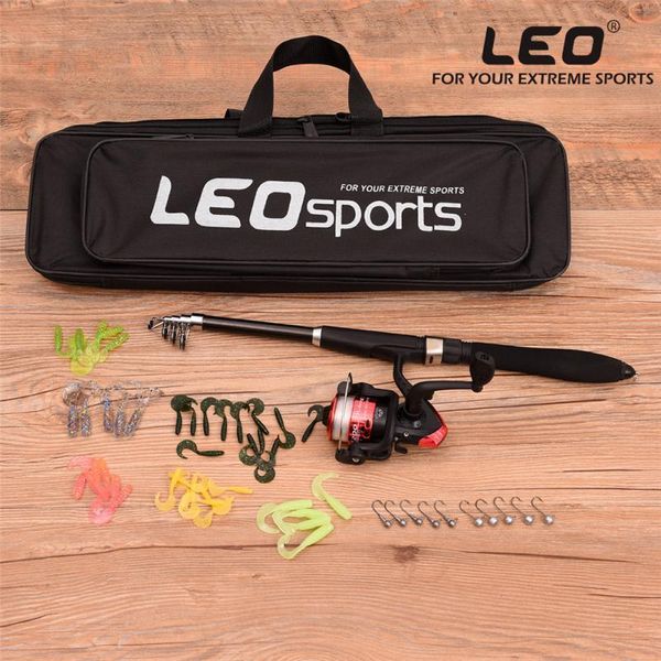 Rod Reel Combo Luya Set Sac de matériel de pêche pour les débutants en Leo Small Dragon 230809