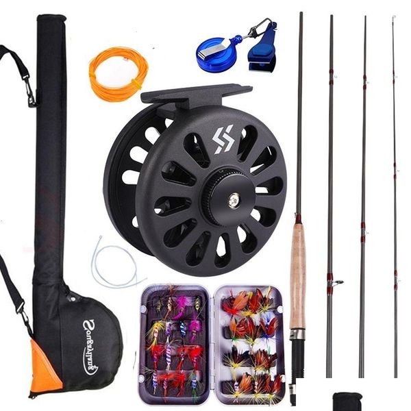 Rod Reel Combo Sougayialng Fly Fishing Set 2 7M 8 86Ft 5 6 et avec accessoires de ligne de sac Lures Box 230809 Drop Delivery Sports Outdoo Dhsvk