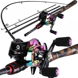 Rod Reel Combo Sougayilang 2.1m UltraLight Carbon Fiber Casting Fishing and Set Baitcasting for Bass Trout Carp 230609