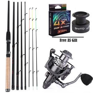 Rod Reel Combo Sougayilang 3.0M Feeder High Carbon Sets avec Spinning 3 Sections L M H Power Fishing Combon Pesca 230609