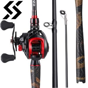 Rod Reel Combo Sougayilang Fishing and Combos 198M Carbon Fiber Pole 71 1 Baitcasting Sets Drag Power 5KG Tackle 230608