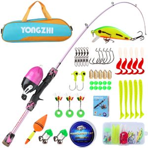 Canne Moulinet Combo Sougayilang Pêche Kit Complet Télescopique Portable 1.5m Spinning et Set pour Loisirs Enfants 230609