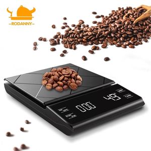 Balance à café de haute précision Rodanny avec minuterie de précision électronique numérique intelligente Balance de cuisine domestique portable 0,1 g 210915