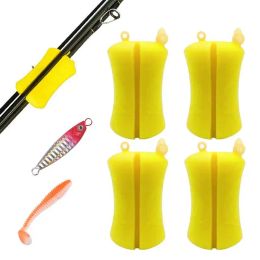 Cañas 4 Uds. Kit de bola fija para caña de pescar, soportes para caña de pescar resistentes al desgaste, Clips, herramienta apretada, accesorios de pesca para caña de pescar