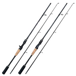 TIDS TILLE DE PISCHE FIBRE DE CARBON ML 2 Sections Spinning / Casting Polaire Lere 1,65 m / 1,8 m Appât.825g avec un poteau de jigging en céramique