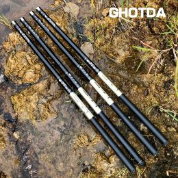 Pole de pêche Ghotda Tiges 3,67,2 m Ultraligeur dur à haute fibre de carbone Télescopique Stream de ruisseau Fiche d'eau douce Pêche