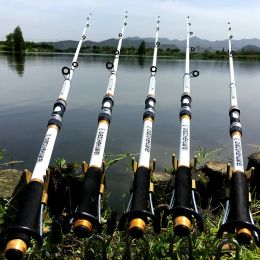 Cannes à pêche GHOTDA mer pôle carbone FRP matériel canne à pêche qualité 2.1m 3.6m canne à pêche télescopique canne à pêche en fibre de carbone