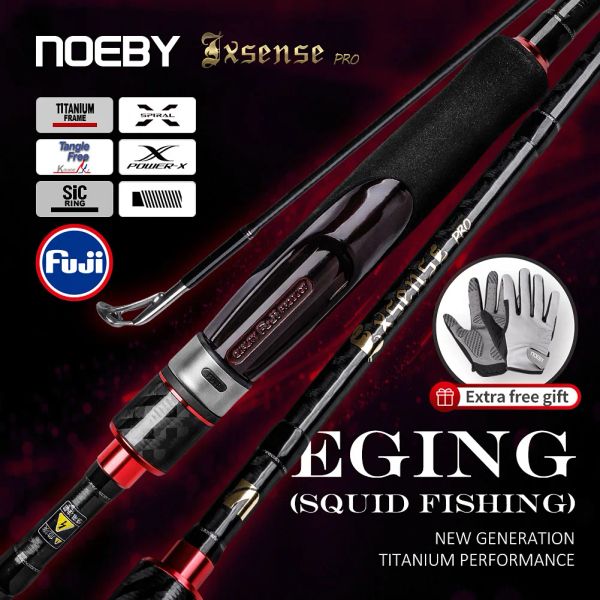 Noeby Fuji titane Sic anneau 2.59m 2.75m canne à pêche rotative ML puissance Ultra léger carbone Exsense pro Eging calmar pêche Ro