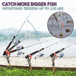 Tiges Pole en acier outil de pêche de carpe Smart Fish Catcher