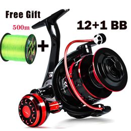 TIDS SOUGAYILANG 12 + 1BB SPINNING REEL REEL HAUTE RÉPOSITION ALUMINUM TOULEUR MAX DRAGINE 16KG GRATUIT CADEAU 500M LIGNE DE PROCHE PESCA