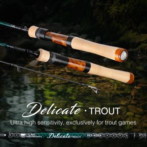 TSURINOYA DELICATE Lokken Hengel Carbon Spinhengel 1.68m 1.88m 2 Sectie Ultra Licht Snelle Actie Stream hengel voor Forel