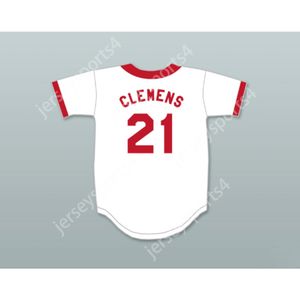 ROGER CLEMENS 21 SPRINGFIELD CENTRALE NUCLÉAIRE SOFTBALL ÉQUIPE DE BASEBALL JERSEY Haut cousu