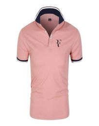 Roger Federer pour hommes Polo F Letter Print Golf Baseball Tennis Sports Polo Top Tshirt 2207197371420