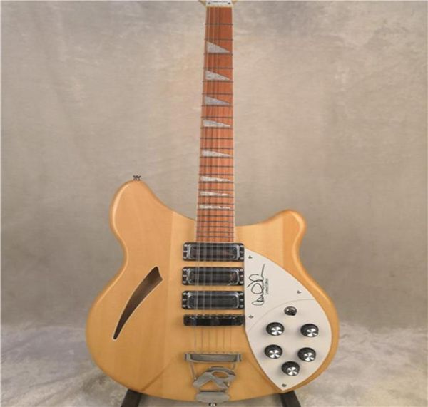 Roger McGuinn 370 12 cuerdas MapleGlo Natural Jazz Guitarra eléctrica Cuerpo semi hueco Cuello tipo sándwich Afinador vintage Laca brillante F8107115