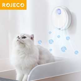 Rojeco 4000mah Cat kattenbak Deodorizer Smart Cat Geur Purifier voor hondenautomatisch huisdiertoiletluchtreiniger kat nest deodorant