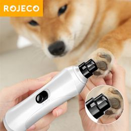 ROJECO S3 Recargable Molinillo de uñas para perros Cortaúñas eléctrico silencioso para mascotas Cortador automático de garras de gato Cortador de uñas para perros 220423