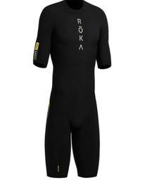 Roka Back Zipper Mens Cycling SkinSuit Triathlon Speedsuit Trisuit Colaire court Maillot Ciclismo Running Clothing 2207265561082