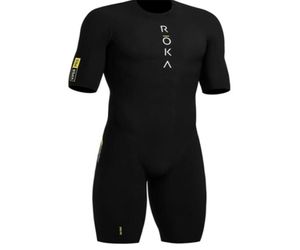 Roka Back Zipper Mens Cycling SkinSuit Triathlon Trisuit Speedsuit à manches courtes Maillot Ciclismo Running Clothing 2206207383710