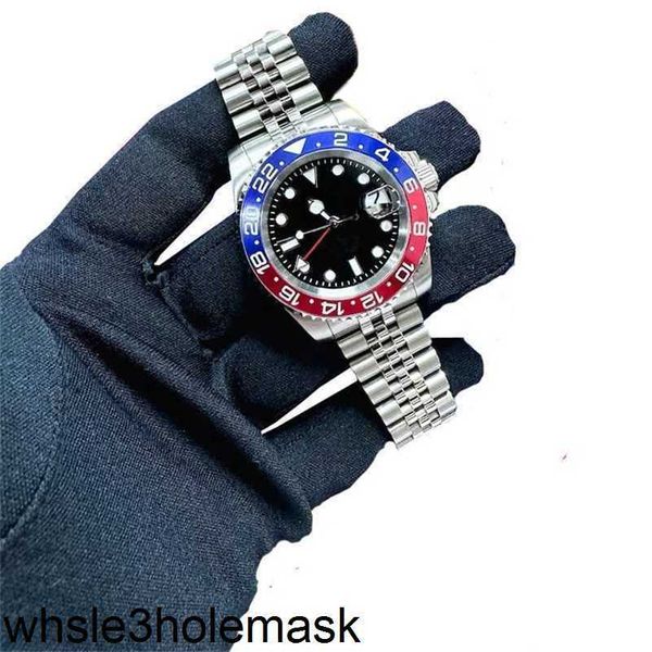 Rolaxs Reloj Relojes para hombre Hombre 40 mm Pepsi Gmt Sub Style Diver 8215 Reloj con movimiento Vintage de alta calidad Montre Luxury Aaa Mecánico Automático Hombres 5BYA