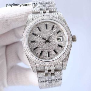 Rolaxs Montre Montres Diamant Hommes Designer Mouvement Mécanique Automatique 41mm Bracelet Argent Acier Inoxydable Saphir Étanche Montre-Bracelet Mode Bracelet Cadeau