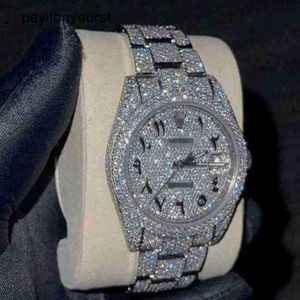 Rolaxs horloge Diamond Watches Horloges 2024 Mosang Stone Maatwerk kan de Tt van heren passeren Automatisch mechanisch uurwerk Waterdicht rj