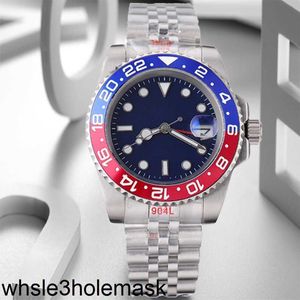 Reloj Rolaxs Pepsi para hombre Gmt Batmans Batgirls Relojes para hombre Cleans Sprites Reloj de pulsera de 41 mm Pulsera de acero inoxidable Bisel de cerámica Jubilee Esfera negra con caja