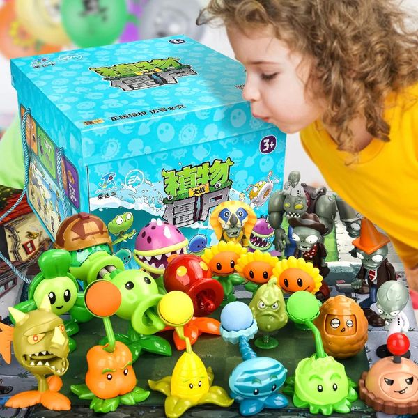 Role Plants vs Zombies 2 PVZ TOYS Full Set Gift For Boys Boxpacked Childrens Dolls Action Figure Modèle Présent Map 240407