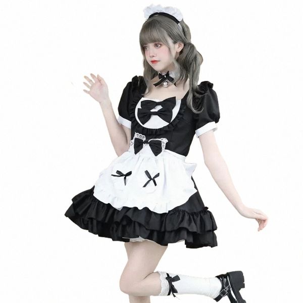 Jeu de rôle Japonais Doux Fille Maid Dr Pure Mignon Rose Maid Uniforme Ensemble Jeu de Rôle Y2vW #