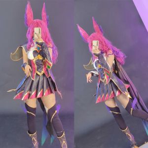 Rolecos lol Star Guardian Xayah Cosplay Costume Game lol Xayah Cosplay Halloween Costumes for Women cos