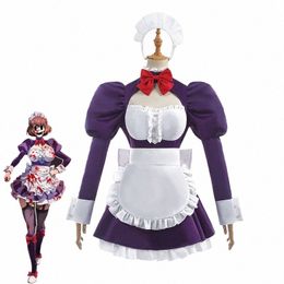 Rolecos Maid-fuku Kamen Cosplay Costume Anime High-Rise Invasi Cosplay Costume Tenkuu Shinpan Femmes Maid Tenues Halen N99F #