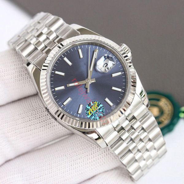 Rolej avec diamant Montre pour homme automatique mécanique 36/41MM 904L toutes les montres en acier inoxydable Femme 28/31 pile à quartz super lumineuse datejust montre de luxe ST9 AAA