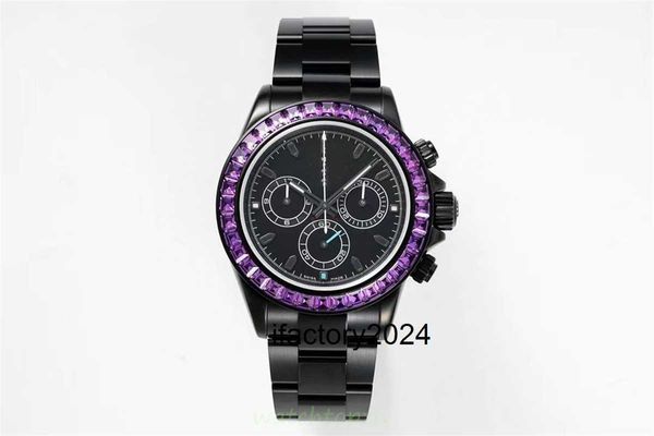 El movimiento Roles Watch N watch 4130 presenta un revestimiento negro DLC de cuerpo completo Profundidad impermeable de 30 metros2G7Y