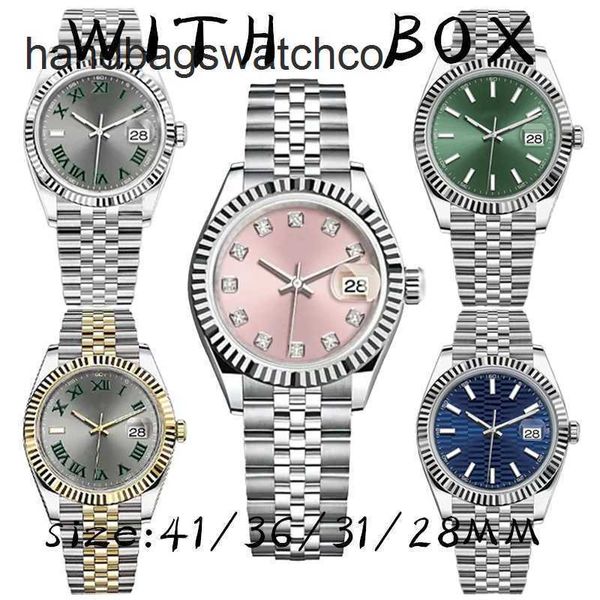 Roless Reloj mecánico automático para hombre 36/41 mm 904l Todos los relojes de acero inoxidable Batería de cuarzo 28/31 para mujer Zafiro súper luminoso resistente al agua IUGH cy