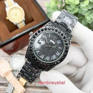 Roless Mens Watch Designer Watches de alta calidad La nueva marca Full Diamond Steel Watch está de moda y elegante para mujeres con caja original JMZV