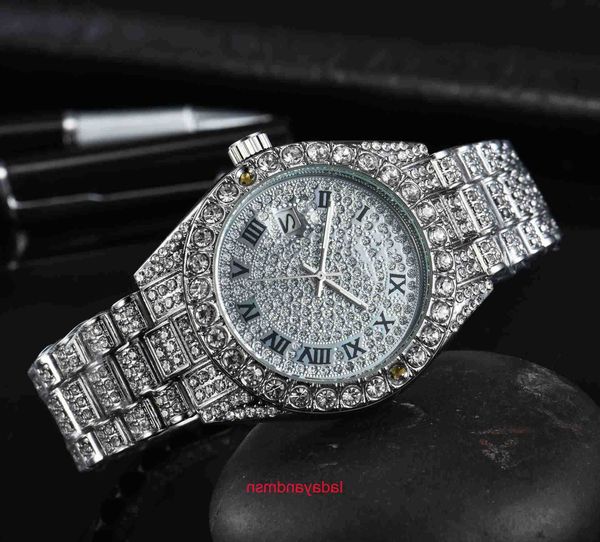 Roless ZF Luxury Mens Movimiento mecánico Automático Relojes Factory Family Full Diamond Three Sky Star Trendy Sen Serie con Regal Box 98Jn