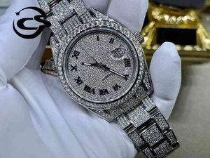 Reloj de lujo Rolesx Fecha Gmt Top Lluxury Privado Personalizado Laboratorio Diamantes Reloj Hombres Mujeres Iced Ice Cube RollexablWatches Skeleton Vvs Moissanite Diamond