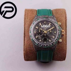 Rollenx uxury Watch datum Gmt Luxe es voor mannen Rol X Personaliseerde 40 mm koolstofvezelkaste Eta7750 Beweging Waterdichte lichtgevende pols