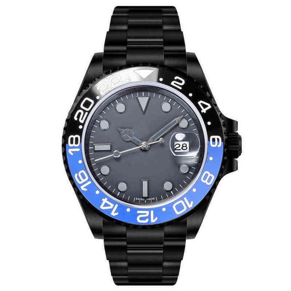 ROLESX UXURY Watch Date GMT N TOP GMT 3186 3285 904L 40 13 mm MENSE DE LUXE 2824 MOTION MACHINEUR 40 11 mm DLC Black Diamond Film Dark Night B