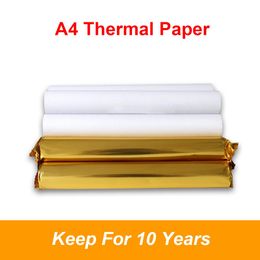 Roll 10 Rolls A4 Thermal Printing Paper Roll 210*30 mm Duurzaam voor 10 jaar QuickDry Perfect voor foto -ontvangst Memo Webpagina Afdrukken