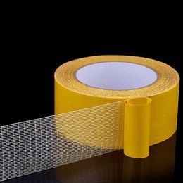 Maille adhésive collante transparente de fibre de grille à haute viscosité de ruban adhésif double face Roll M