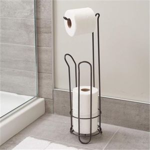 Porte-rouleau de papier en acier inoxydable Type de sol Porte-papier hygiénique Pratique Moderne Support de papier de soie Support de rouleau pour toilettes T200425