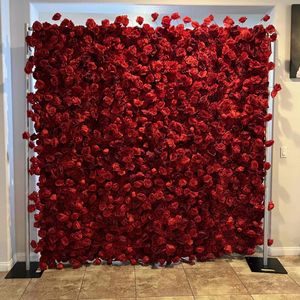 Decoración de pared de flores enrolladas, gran oferta, planta de pared Artificial, telón de fondo de hierba verde de alta calidad para eventos, decoración de boda