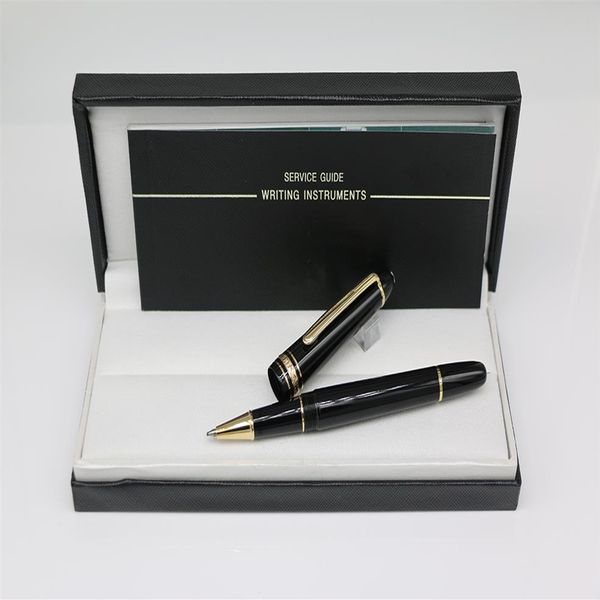 Stylo à bille Noir couleur du corps or argent garniture Classique Platinum Line papeterie fournitures de bureau scolaire avec numéro de série234h