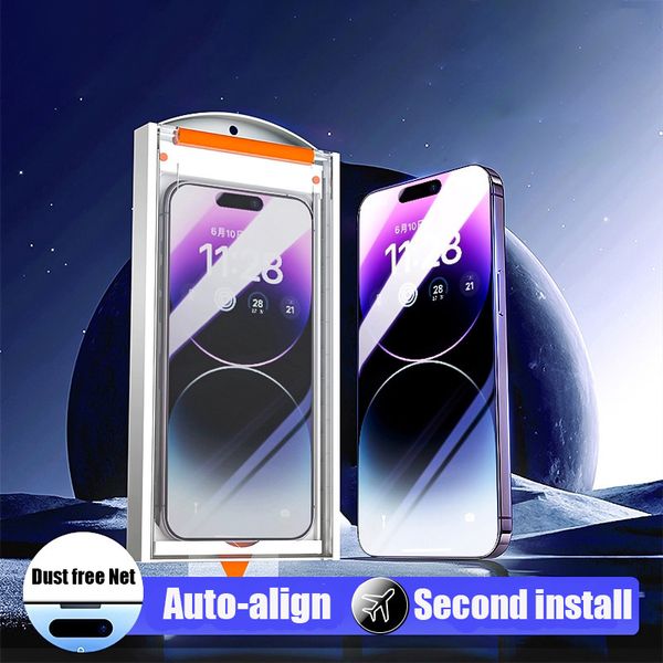 Protecteurs d'écran Roller Quick Fit pour l'installation de l'iPhone 13 pro max Applicator Auto Align Smart Phone Verre trempé avec emballage de vente au détail